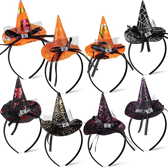 8 Pieces Halloween Headbands - Assorted