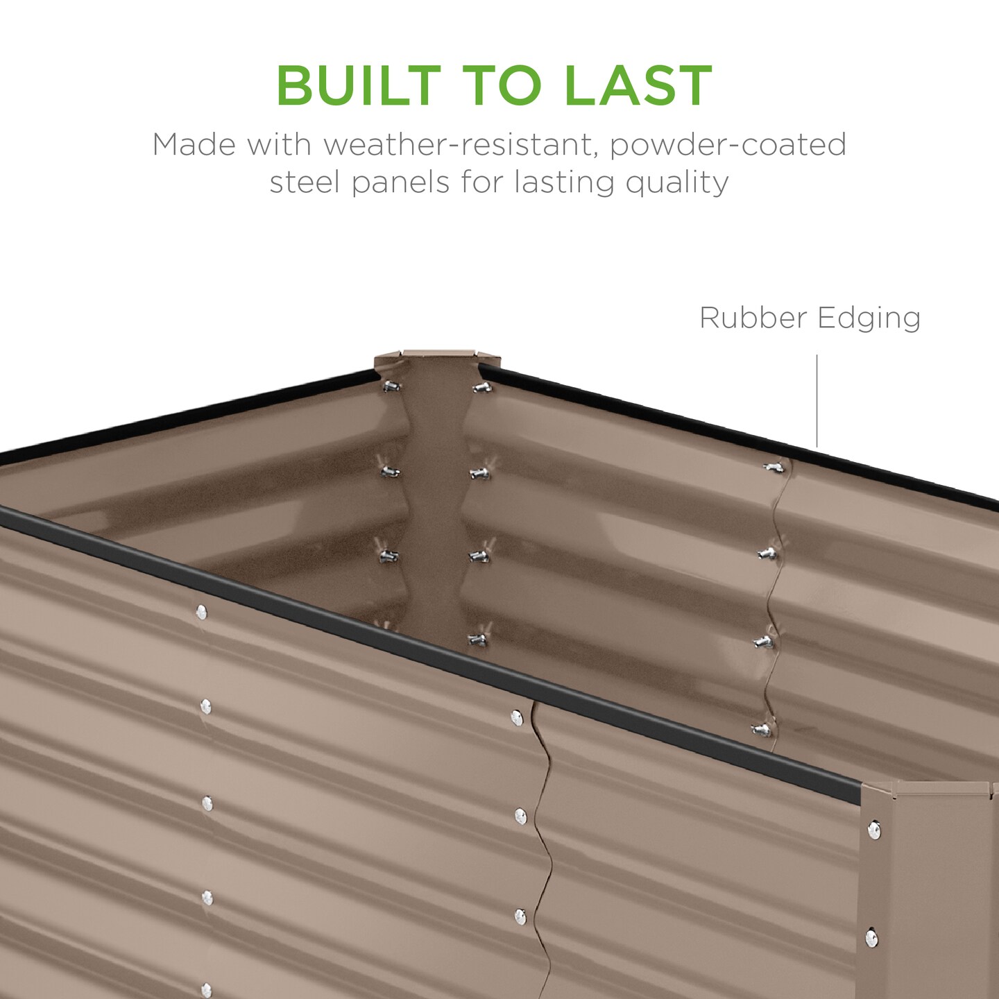Best Choice Products 4x2x2ft Outdoor Metal Raised Garden Bed, Planter Box for Vegetables, Flowers, Herbs