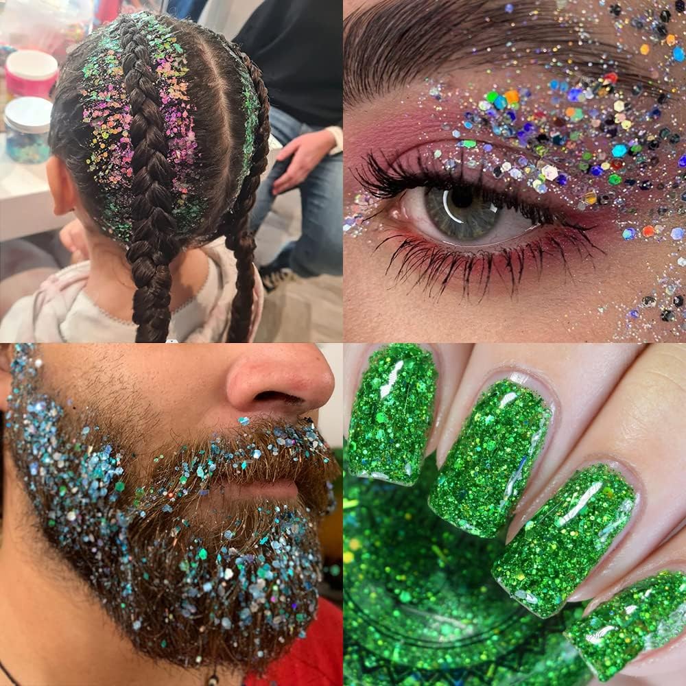 Multicolored Chunky &#x26; Fine Glitter Mix