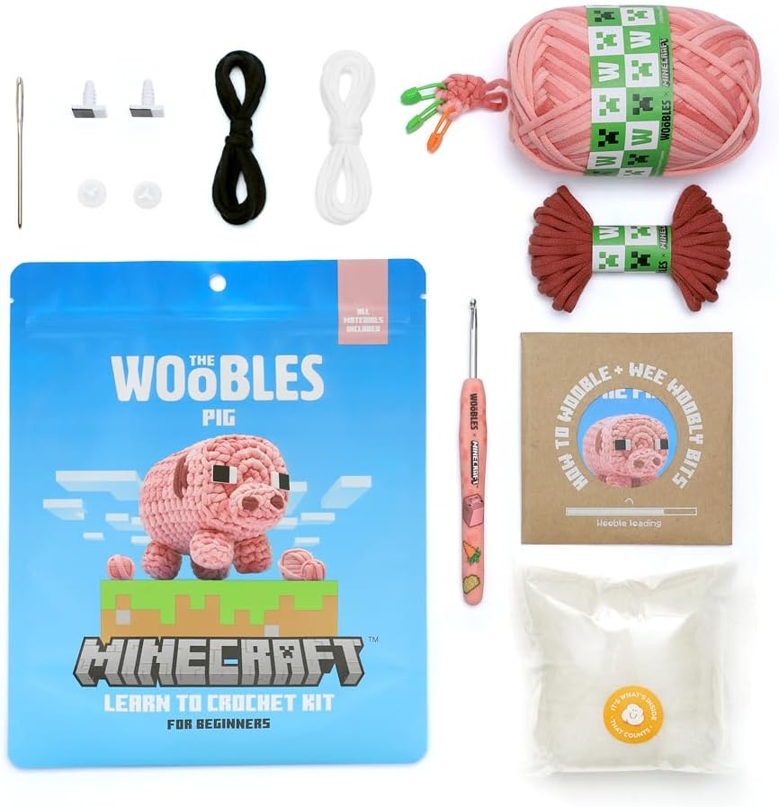 Minecraft Crochet Kit – Beginner Crochet Kit for Adults & Kids