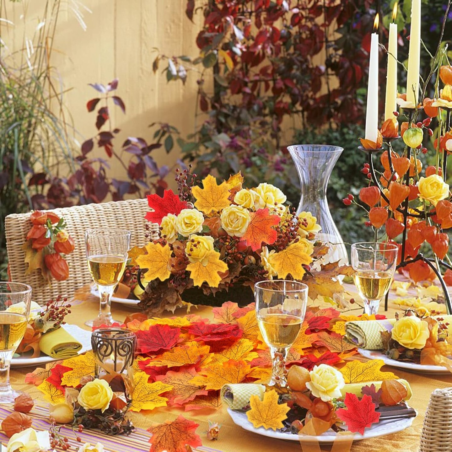 500PCS Artificial Fall Leaves