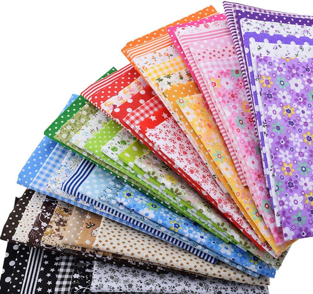 Precut Fabric, 56 pcs/lot Top Cotton 9.8&#x22; x 9.8&#x22; (25cm x 25cm) Squares Patchwork
