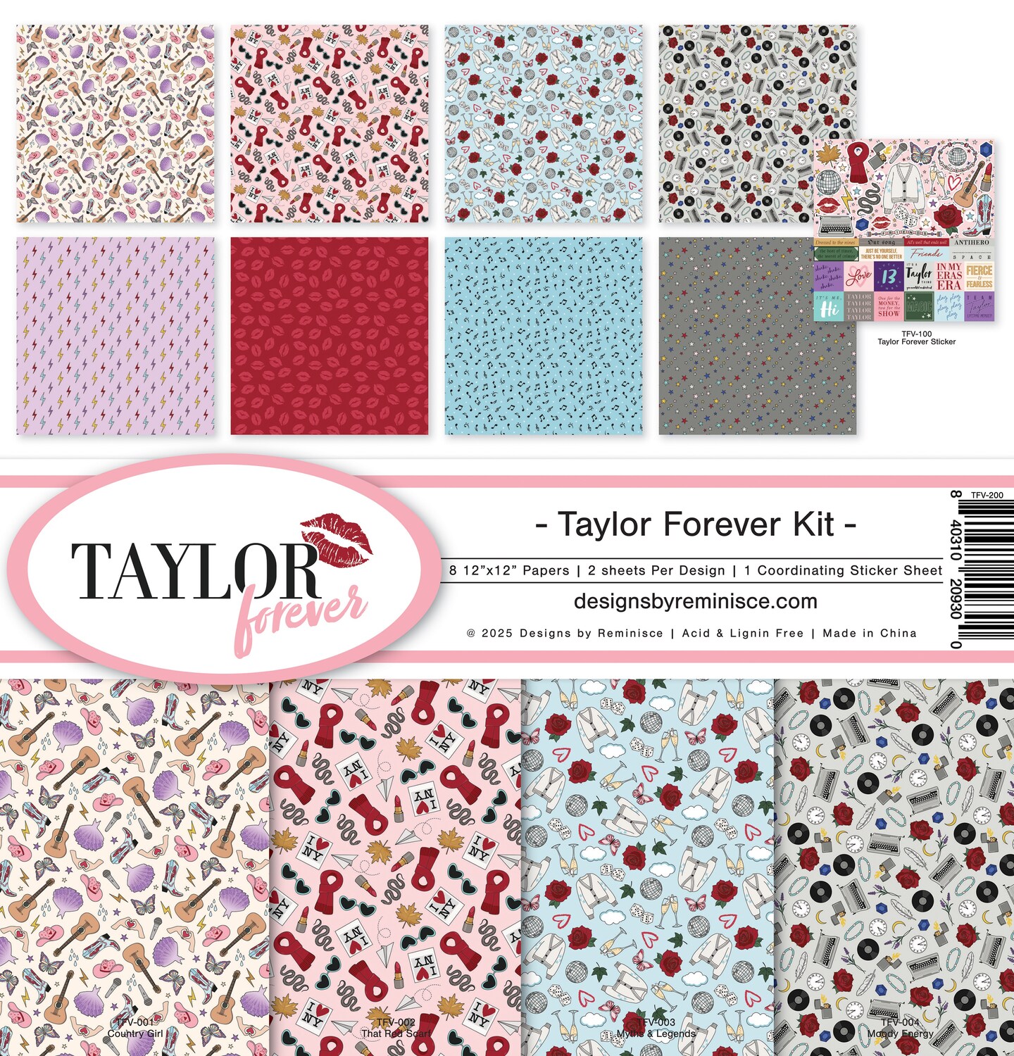 Reminisce Collection Kit 12&#x22;X12&#x22;-Taylor Forever