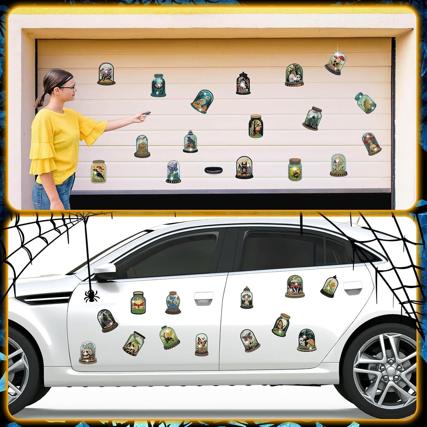 30 Pcs Halloween Diamond Painting Magnets Kits Gothic