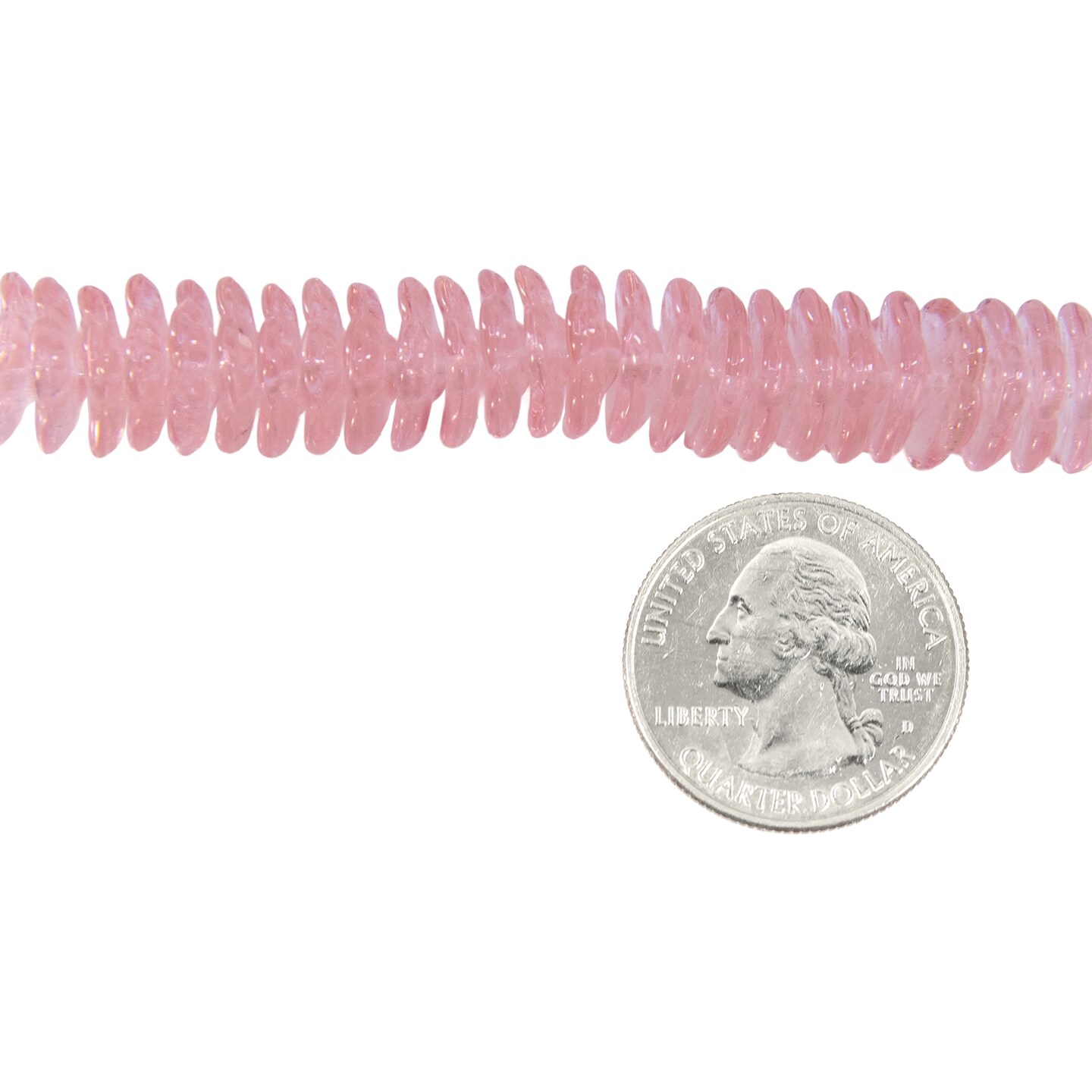 12mm Flat Pinwheel Flower Beads in Pale Pink Rosaline Apx 25 Beads GB-PWF04