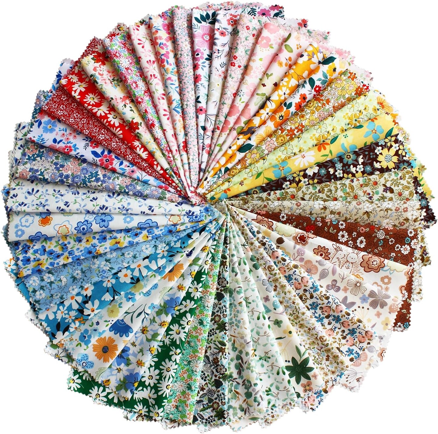 42Pcs 10&#x22;x10&#x22; Quilting Cotton Fabric Square No Repeat Layer Cake Precut