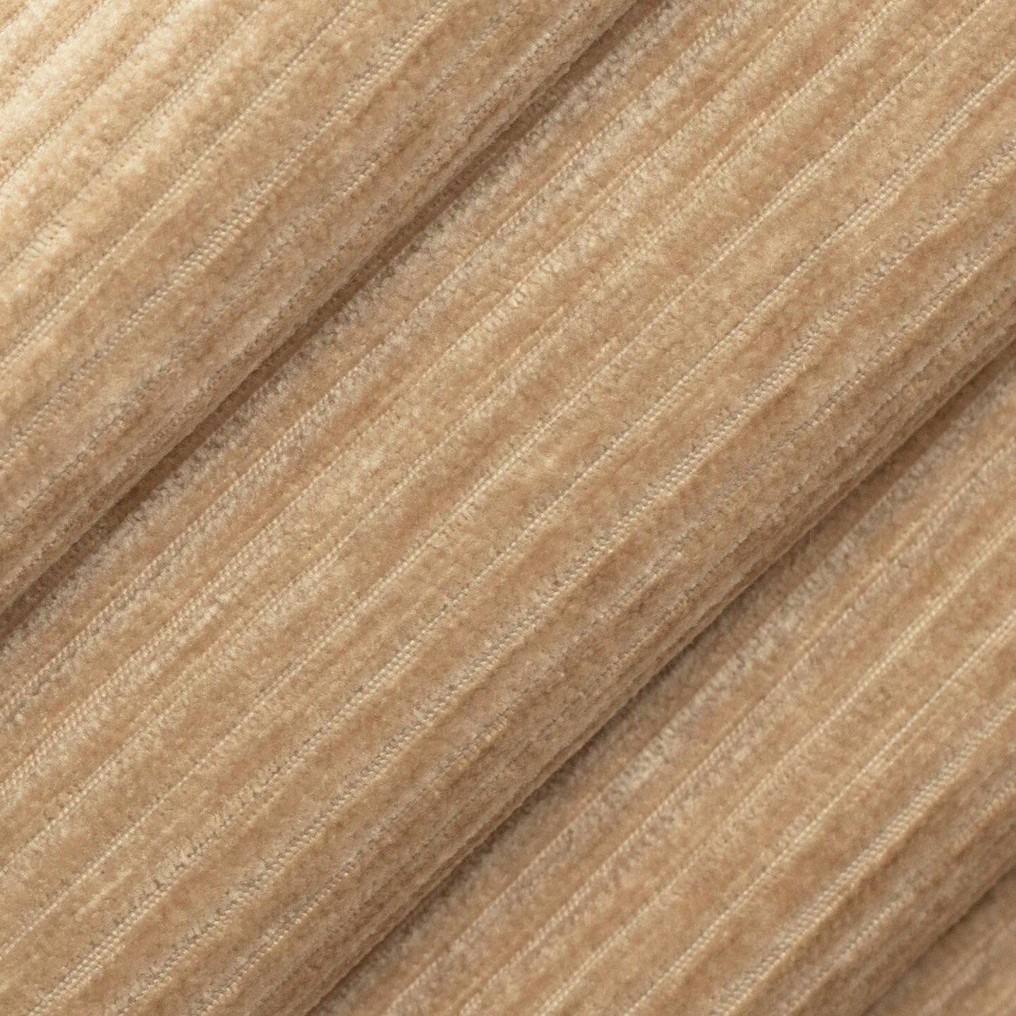 Natural Stain Resistant Performance Pet Friendly Velvet Upholstery Fabric by The Yard - SKU: Marcus Cashew