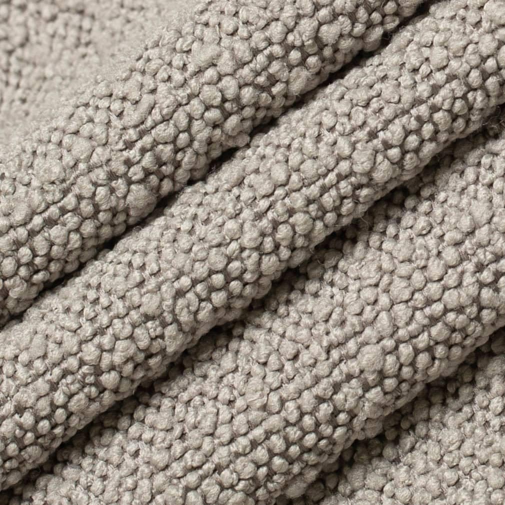 Grey Boucle Textured Upholstery Fabric by The Yard - SKU: Kenley Pewter