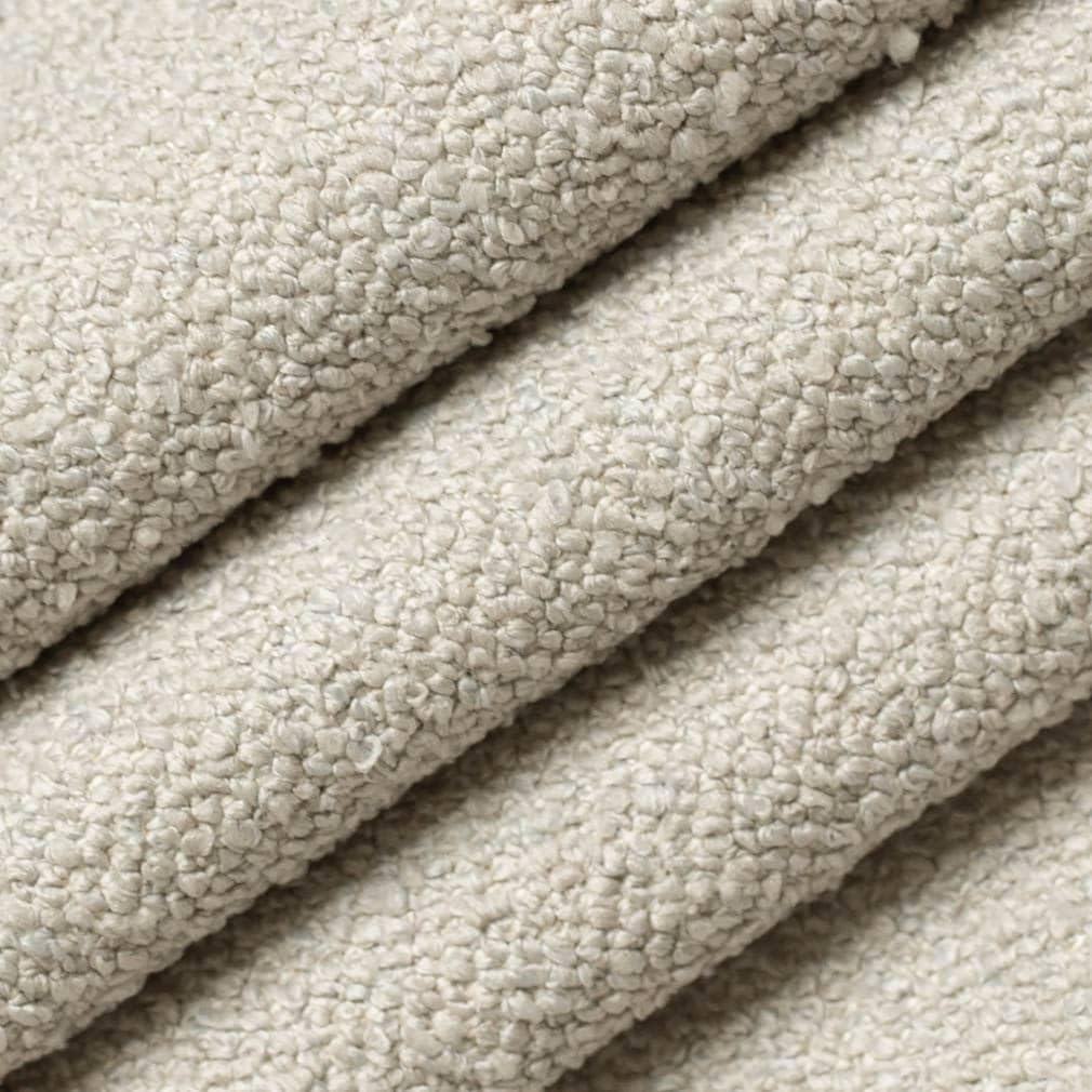 Grey Made in America Boucle Textured Upholstery Fabric by The Yard - SKU: Marisol Zinc