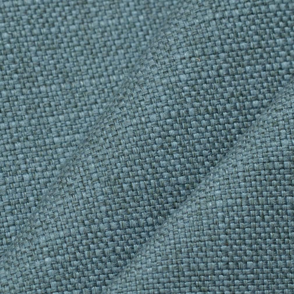 Aqua Linen Look Textured Upholstery Fabric by The Yard - SKU: Lambert Wedgewood