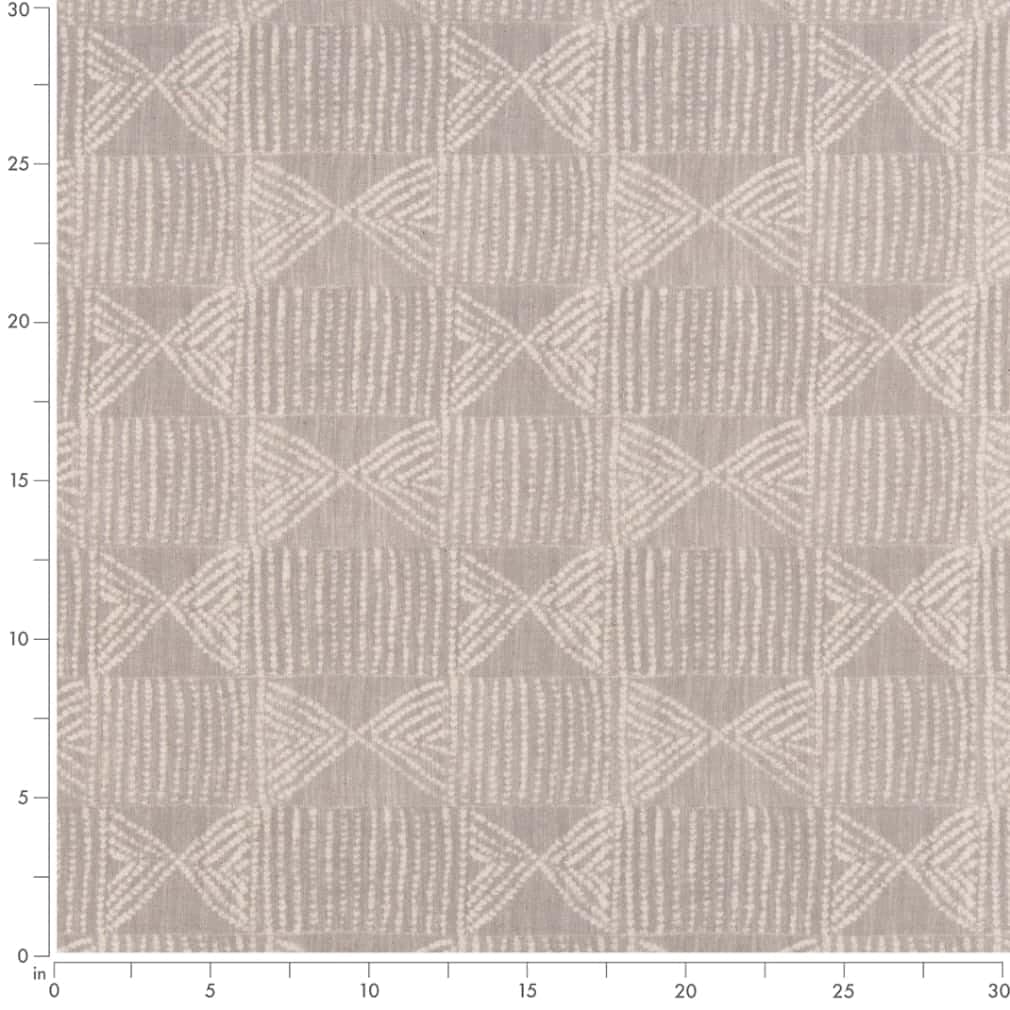 Grey Stain Resistant Performance Pet Friendly Abstract Global Linen Look Print Upholstery Fabric by The Yard - SKU: Rover Silver