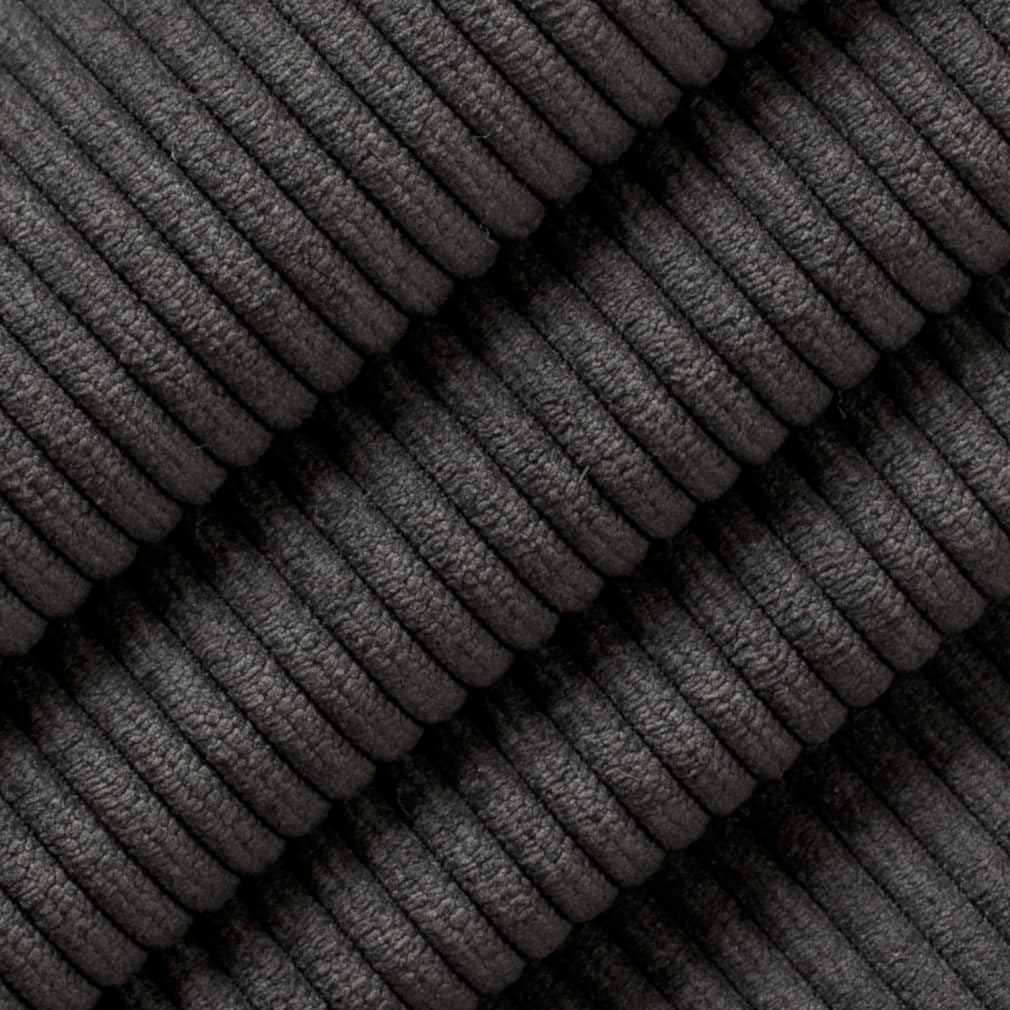 Black Small Scale Corduroy Chenille Upholstery Fabric by The Yard - SKU: Cosmo Shadow