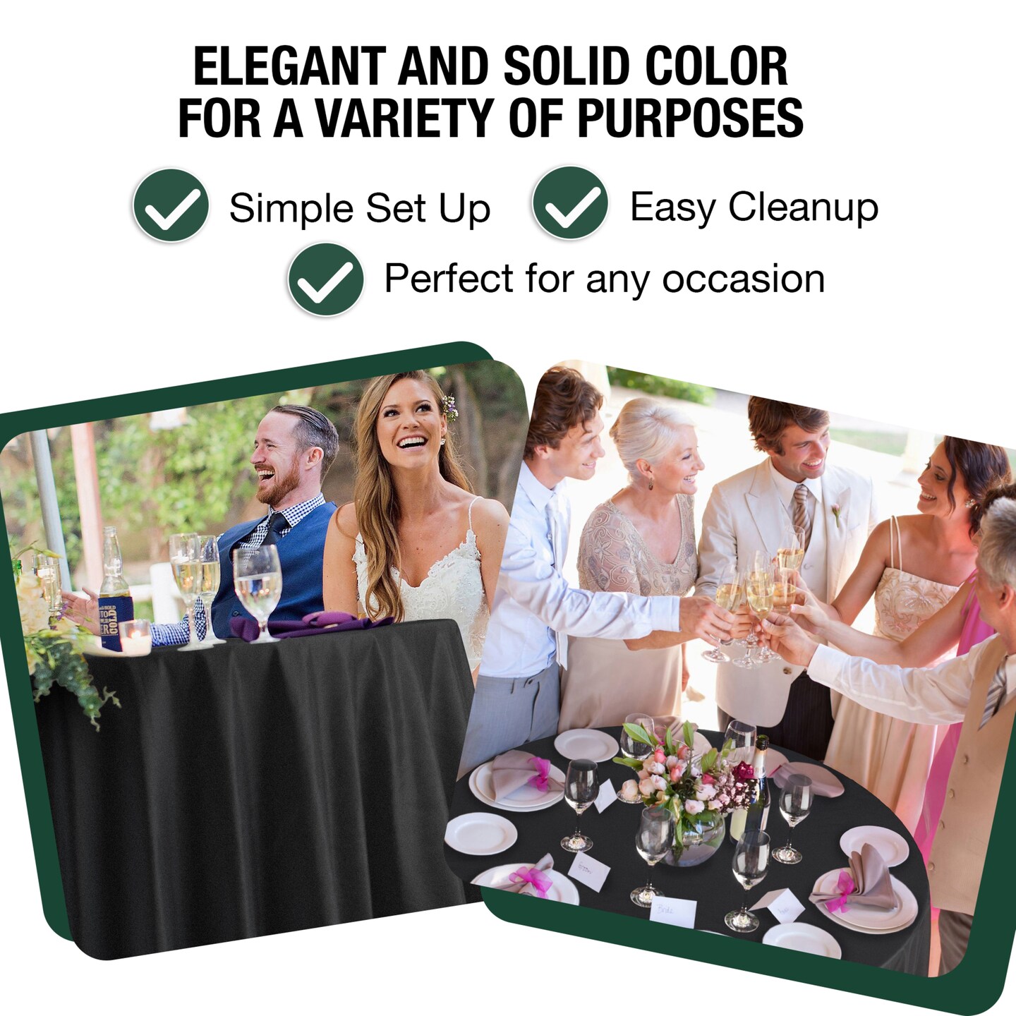 Bulk Pack Plastic Table Cloth - 120 Inch Round Disposable Tablecloth for Parties - Round Tablecloth - Disposable Table Cloths for Parties-Exquisite Party Solids