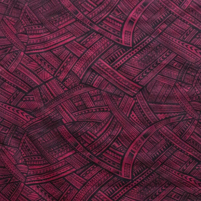 1 Yard Traditional Polynesian Tattoo Fabric, 60 Inches Width, 100% Polyester Fabric for Crafts &#x26; Decor