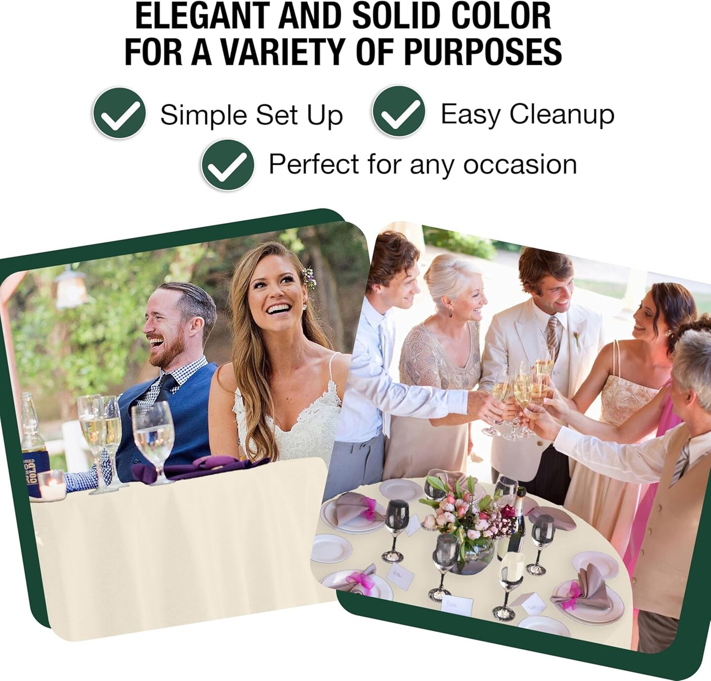 Bulk Pack Plastic Table Cloth - 120 Inch Round Disposable Tablecloth for Parties - Round Tablecloth - Disposable Table Cloths for Parties-Exquisite Party Solids