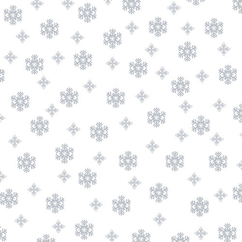 Fabric Henry Glass Small Snowflake Quilter's Flour by the Quarter Yard 1696-01W