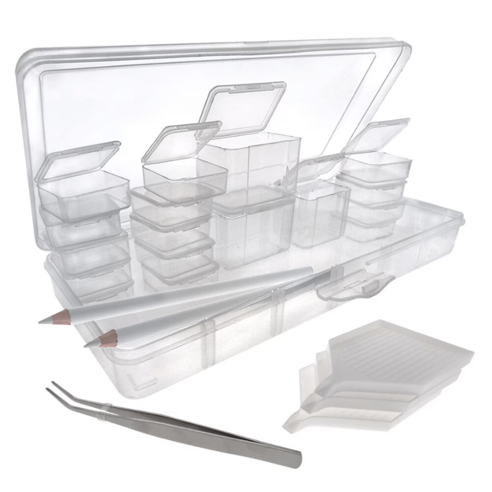 Embellishment, Sequin, Bead Storage Boxes and 24 Piece Accessory Tool Kit
