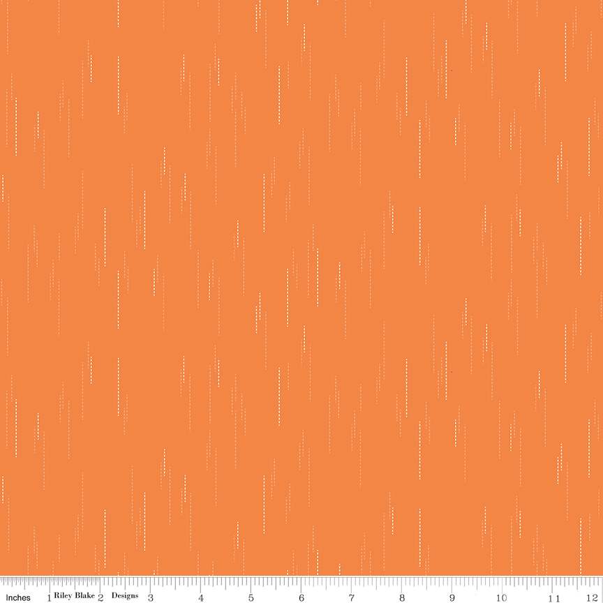 Fabric Riley Blake Orange Raindrops Essence by the Quarter Yard C16461-ORANGE