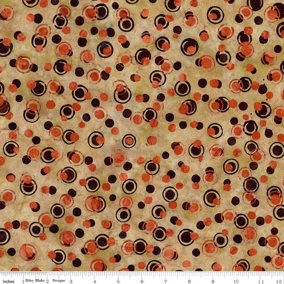 Fabric Riley Blake Ginger Syrup Spots Fright This Way Expressions Batiks by the Quarter Yard BT23333-147