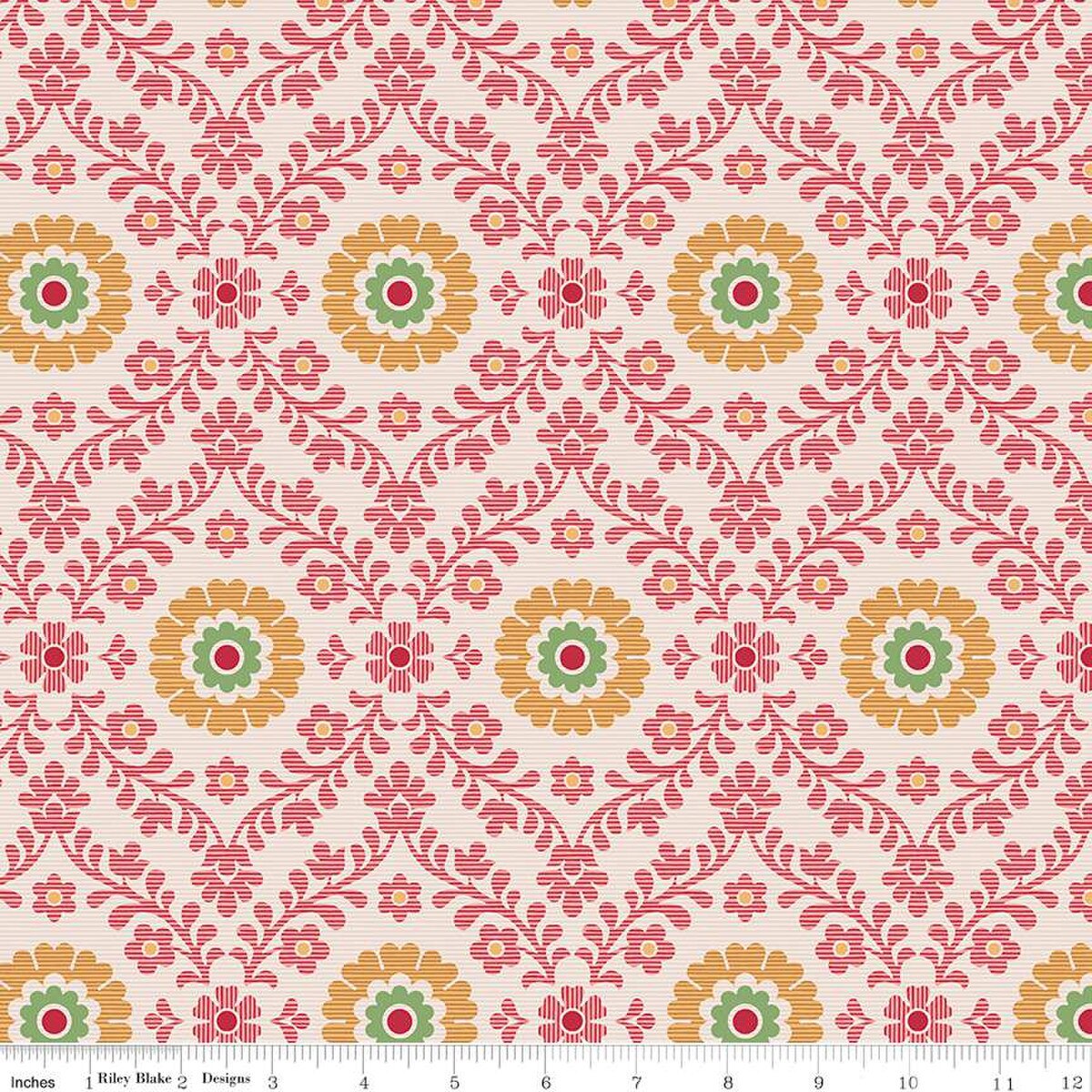 Fabric Riley Blake Marigold Wallpaper Piece & Plenty 108" Wide Back by the Quarter Yard WB15895-MARIGOLD