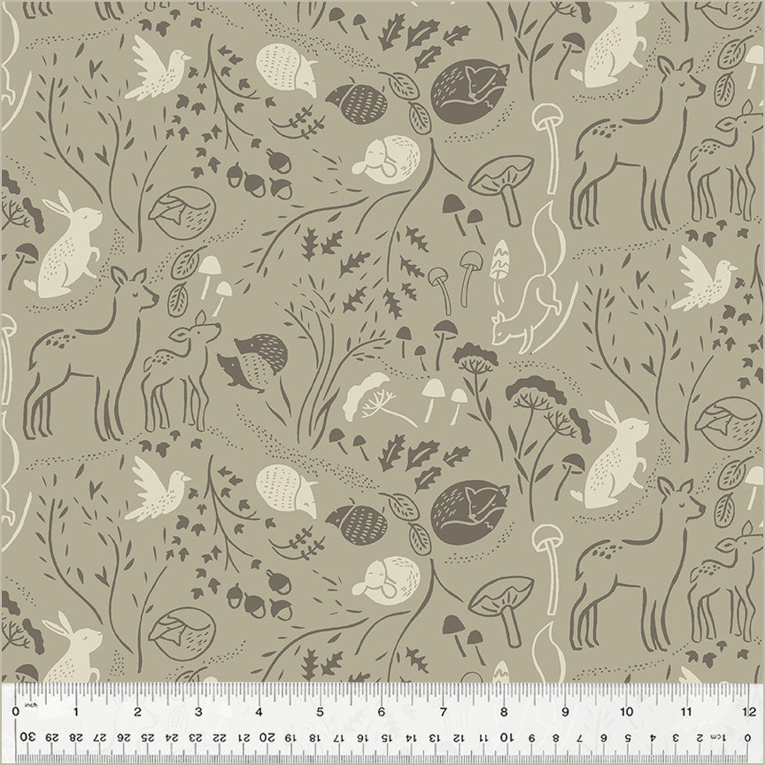 Fabric Windham Taupe Forest Floor by the Quarter Yard 54441-1