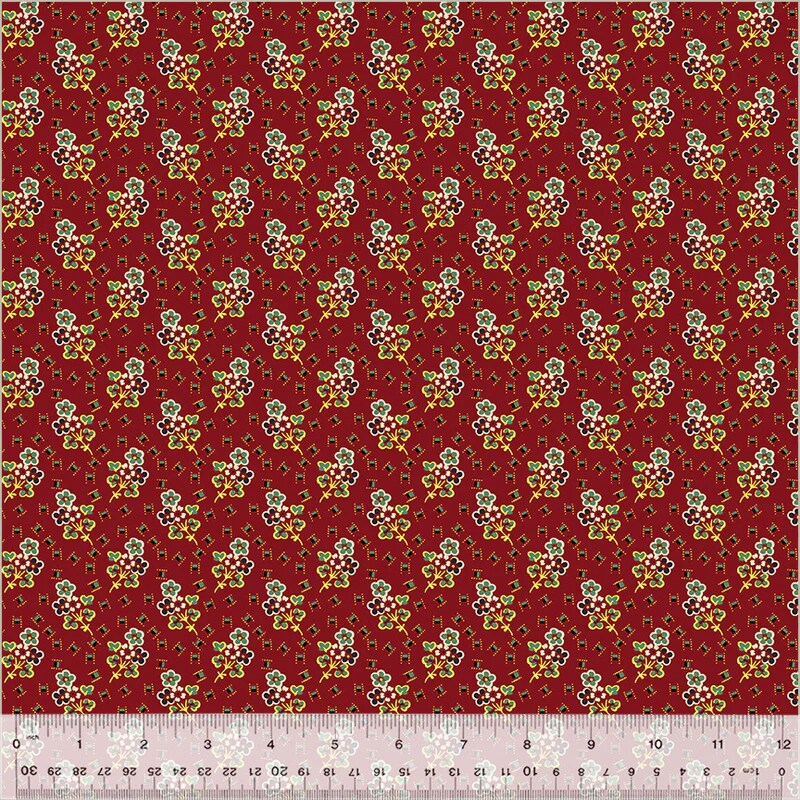 Fabric Windham Turkey Red Picnic Circa: Turkey Red by the Quarter Yard 54732-1
