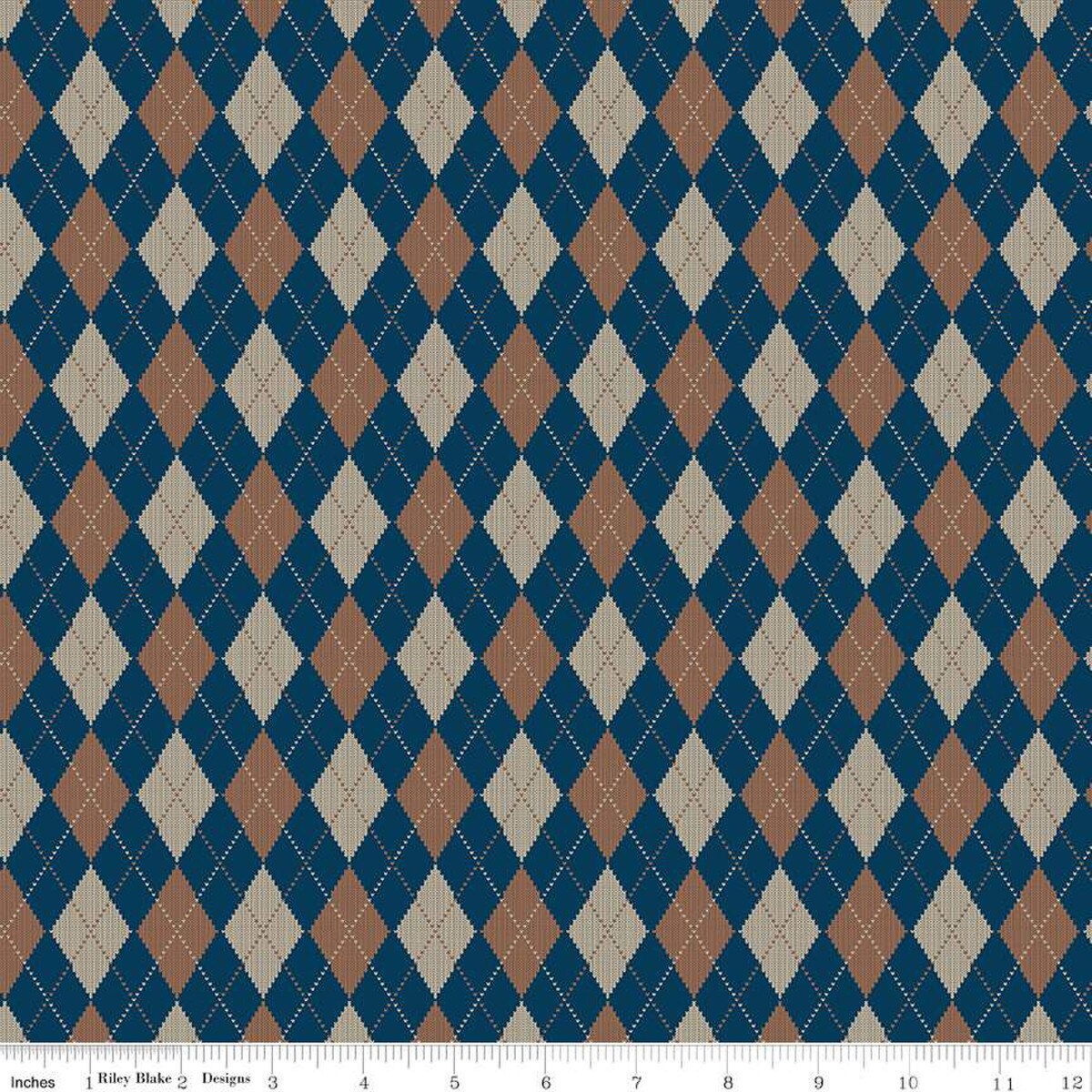 Fabric Riley Blake Navy Archer Plaid-Venture Club by the Quarter Yard C17043-NAVY