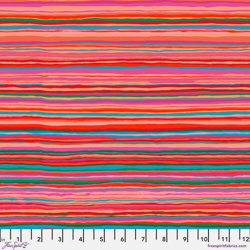 Fabric FreeSpirit Kaffe Fassett Red Strata by the Quarter Yard PWGP150.REDXX