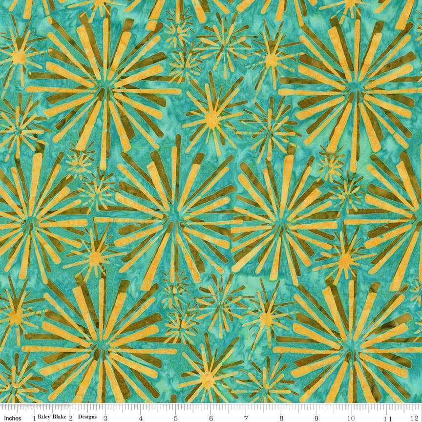 Fabric Riley Blake Spilled Tea Starbursts Expressions Batiks Retro Revival by the Quarter Yard BT23270-288