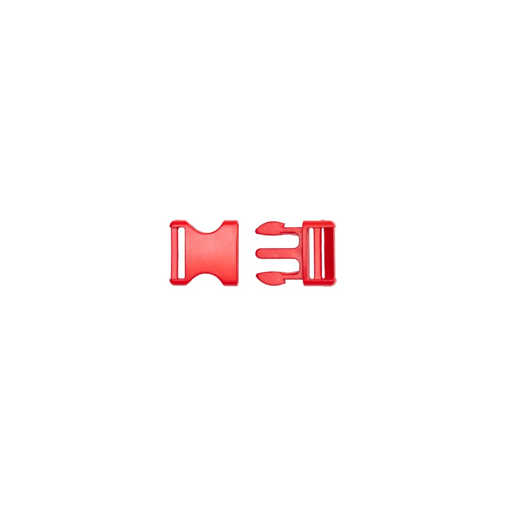 Lucille Fiery Red Plastic Release Buckle Small Durable Lightweight Strap Fastener 1.25 Inch Width