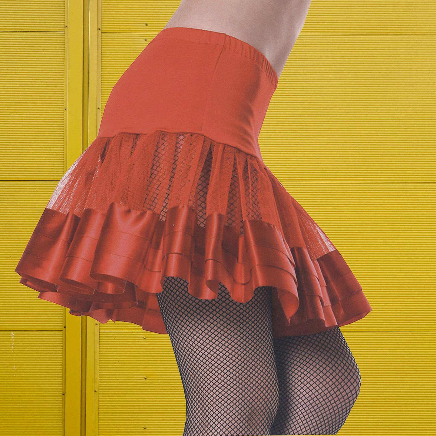 Red Ribbon Petticoat Net Fabric for Costumes and Dressmaking