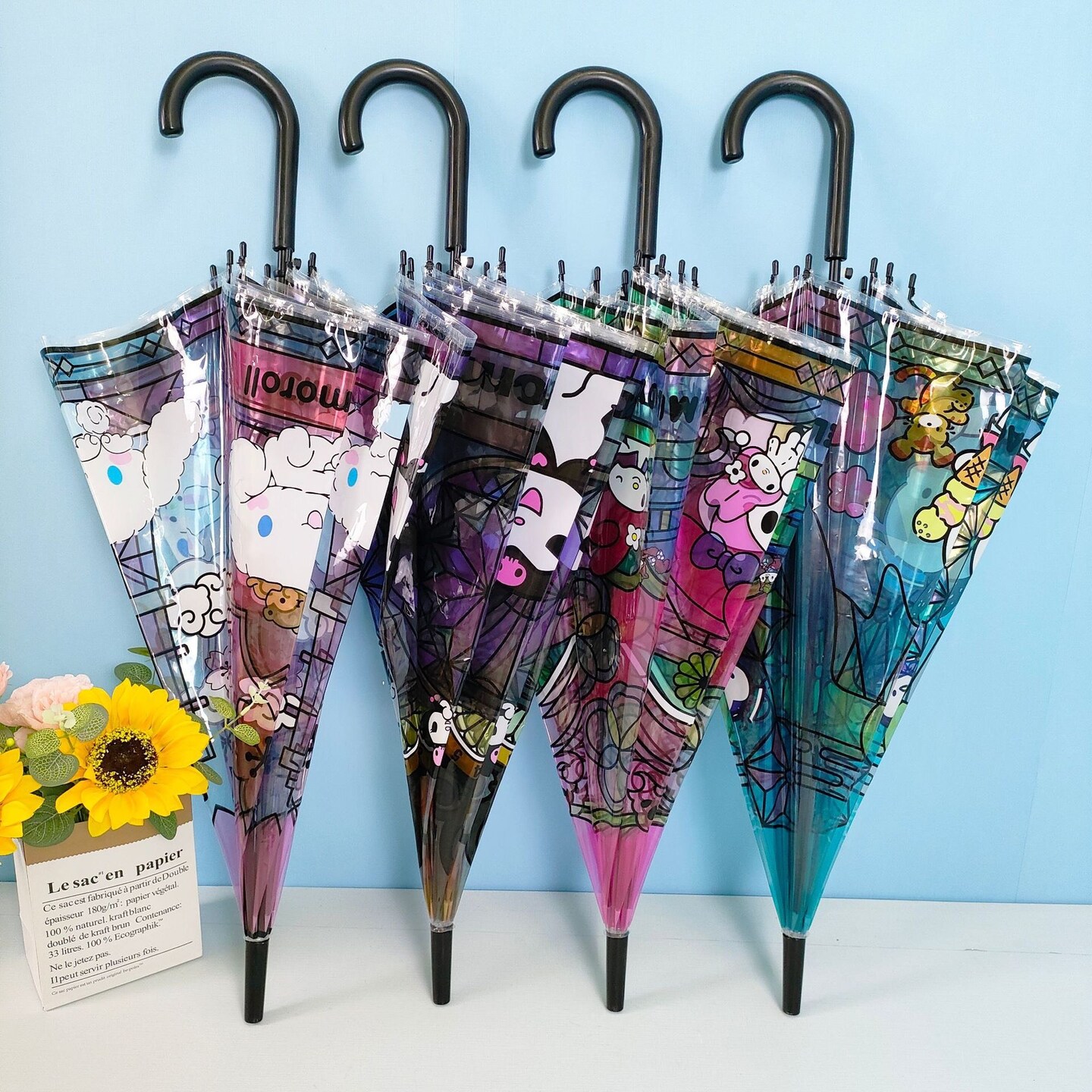 Cute Sanrio Umbrella Kuromi Melody Cinnamon Roll Pochacco