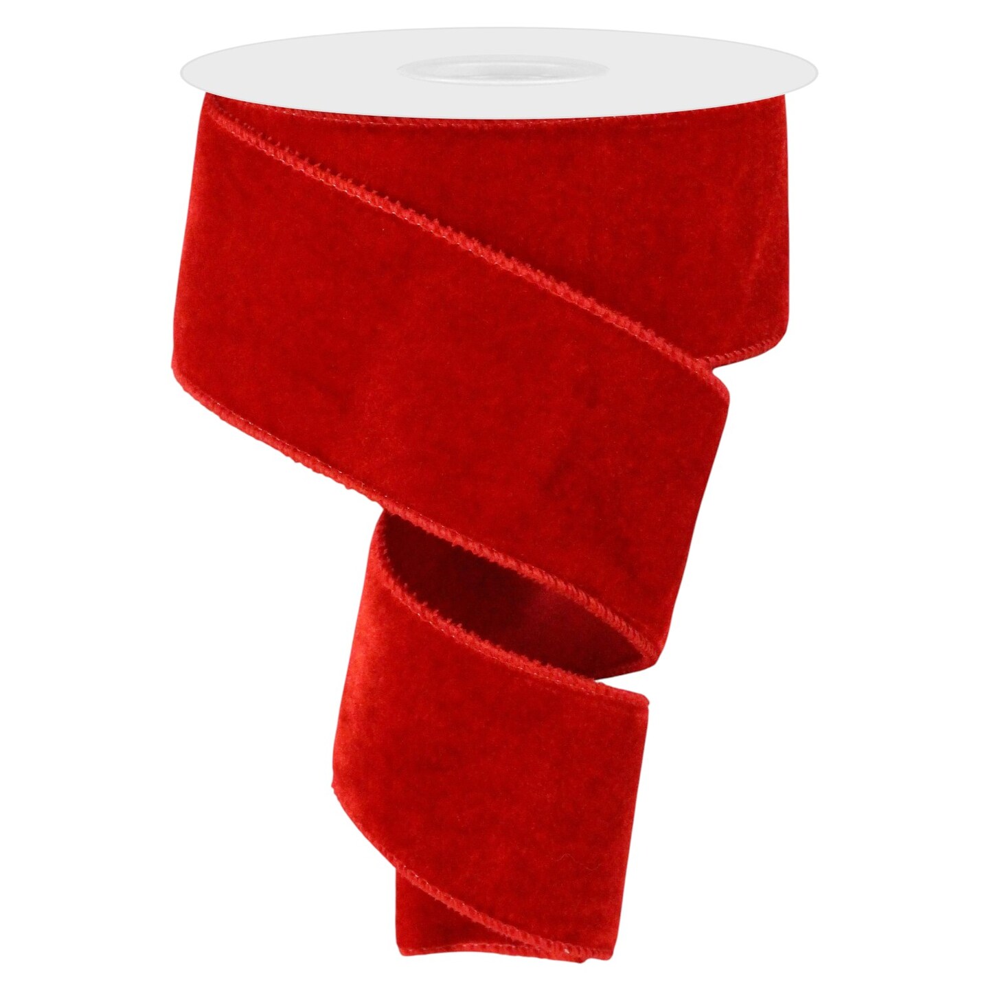 RG Ribbon: 7/8" - 2.5" Red Velvet and Satin Deluxe Wired Ribbon for Bows, Wreaths, Crafts, and Decorations