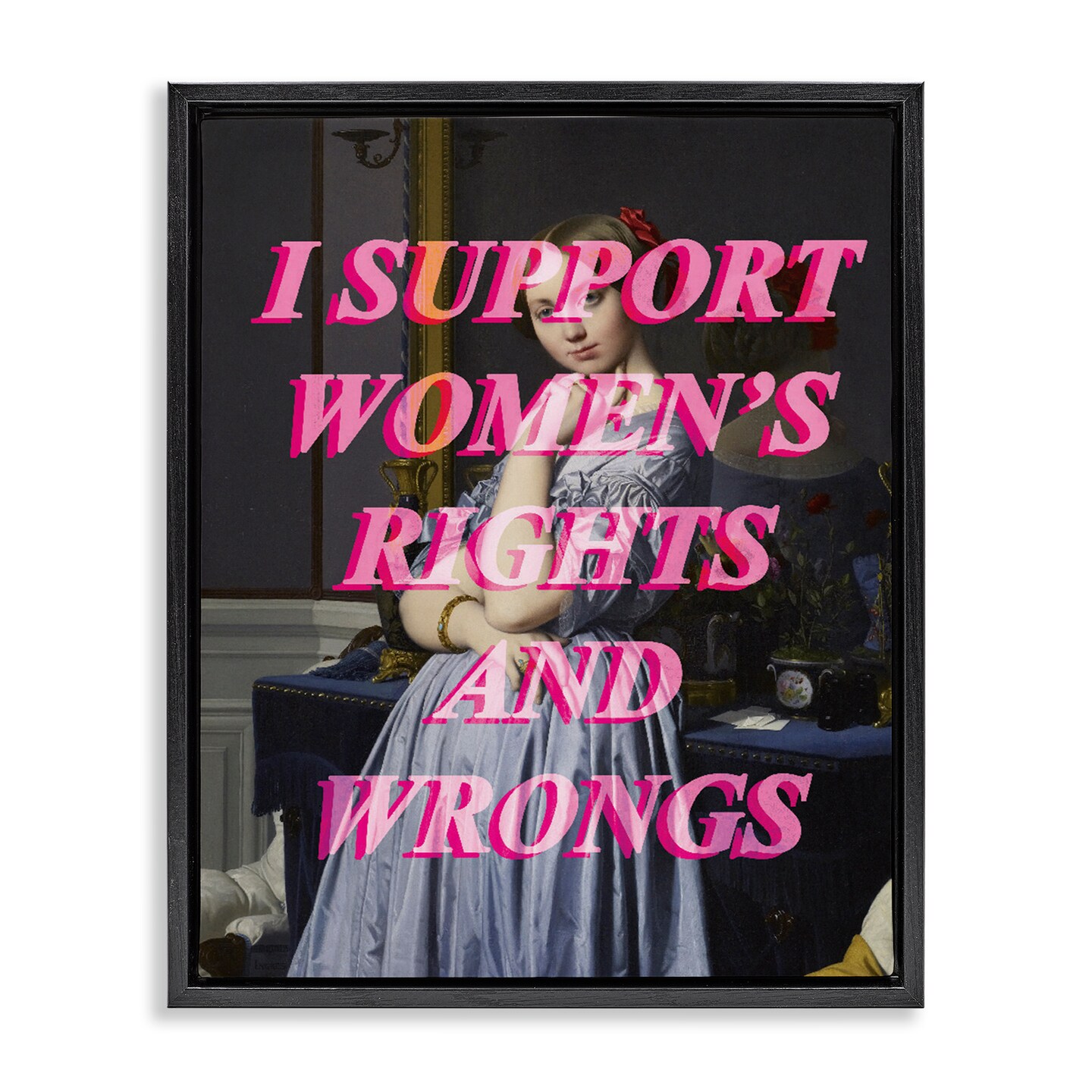Stupell Industries I Support Women's Rights & Wrongs Floating Frame, design by Lil' Rue