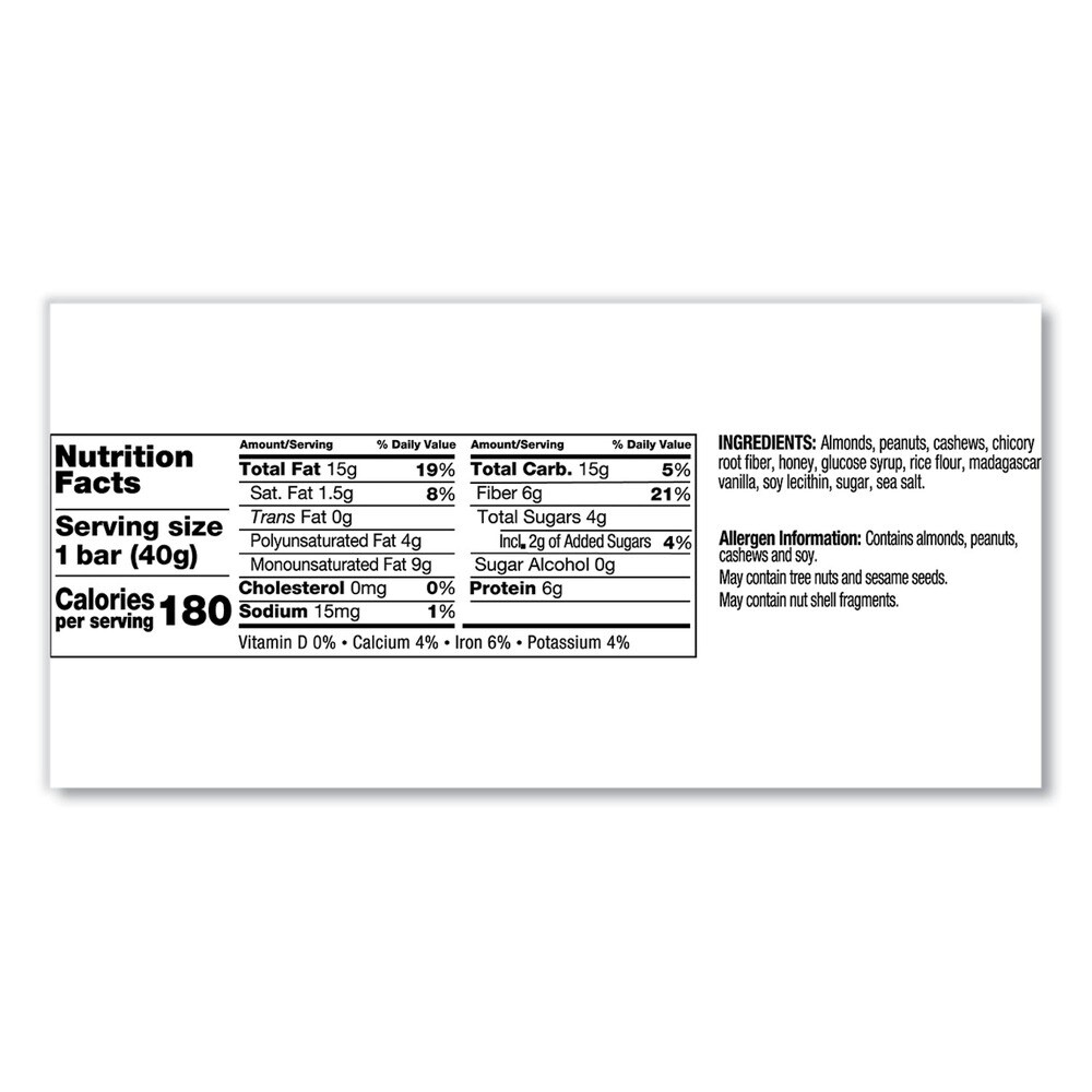 KIND 1.4 oz. Nuts and Spices Bar - Madagascar Vanilla Almond (12/Box)