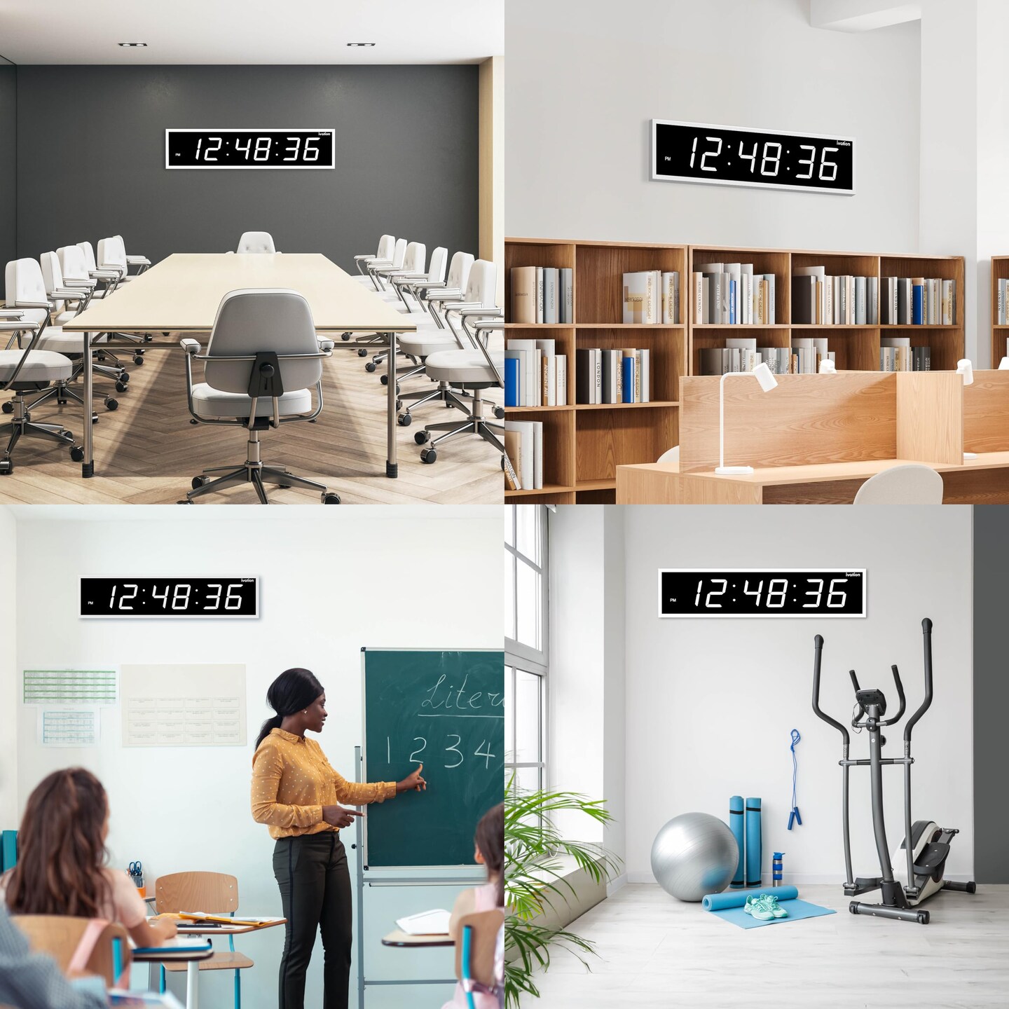 Ivation Huge 36 Inch Large Big Oversized Digital LED Wall Clock