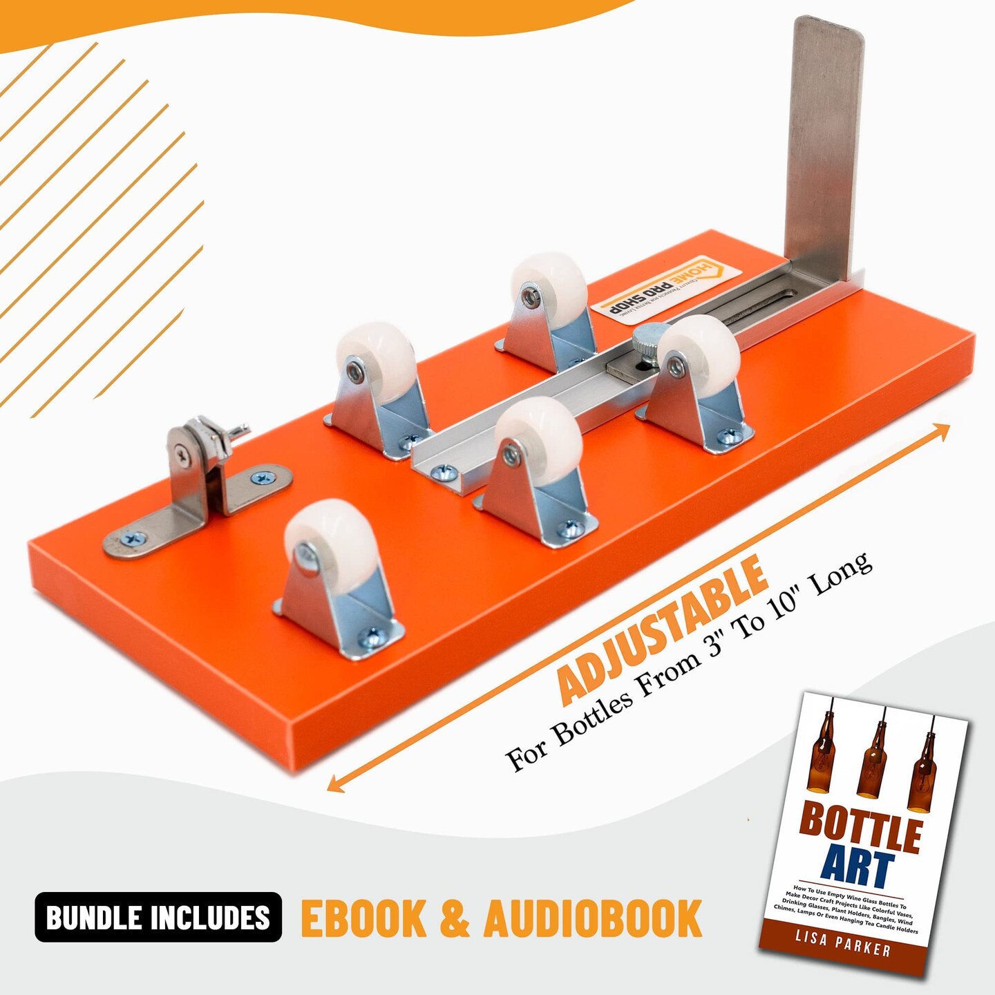 Home Pro Shop Premium Glass Bottle Cutter Kit - DIY Glass Cutter for Bottles - Beer & Wine Bottle Cutter Tool with Safety Gloves & Accessories (All in One)