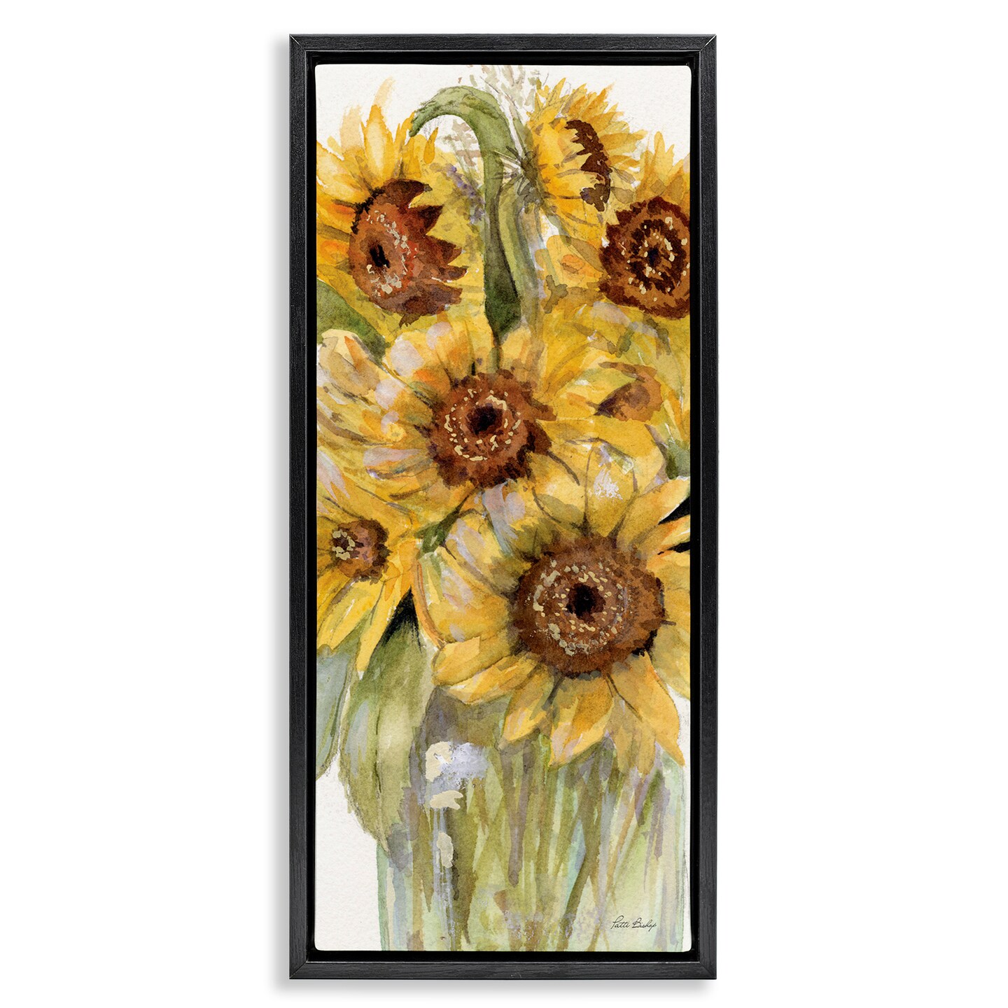 Stupell Industries Sunflowers Bouquet Close Up Floating Frame, design by Patti Bishop