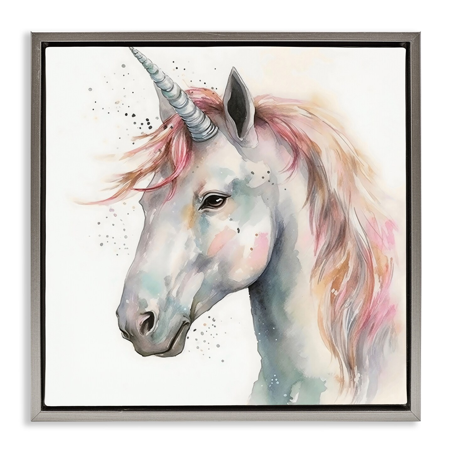 Stupell Industries Unicorn With Pink Mane Floating Frame, design by Creative Studio