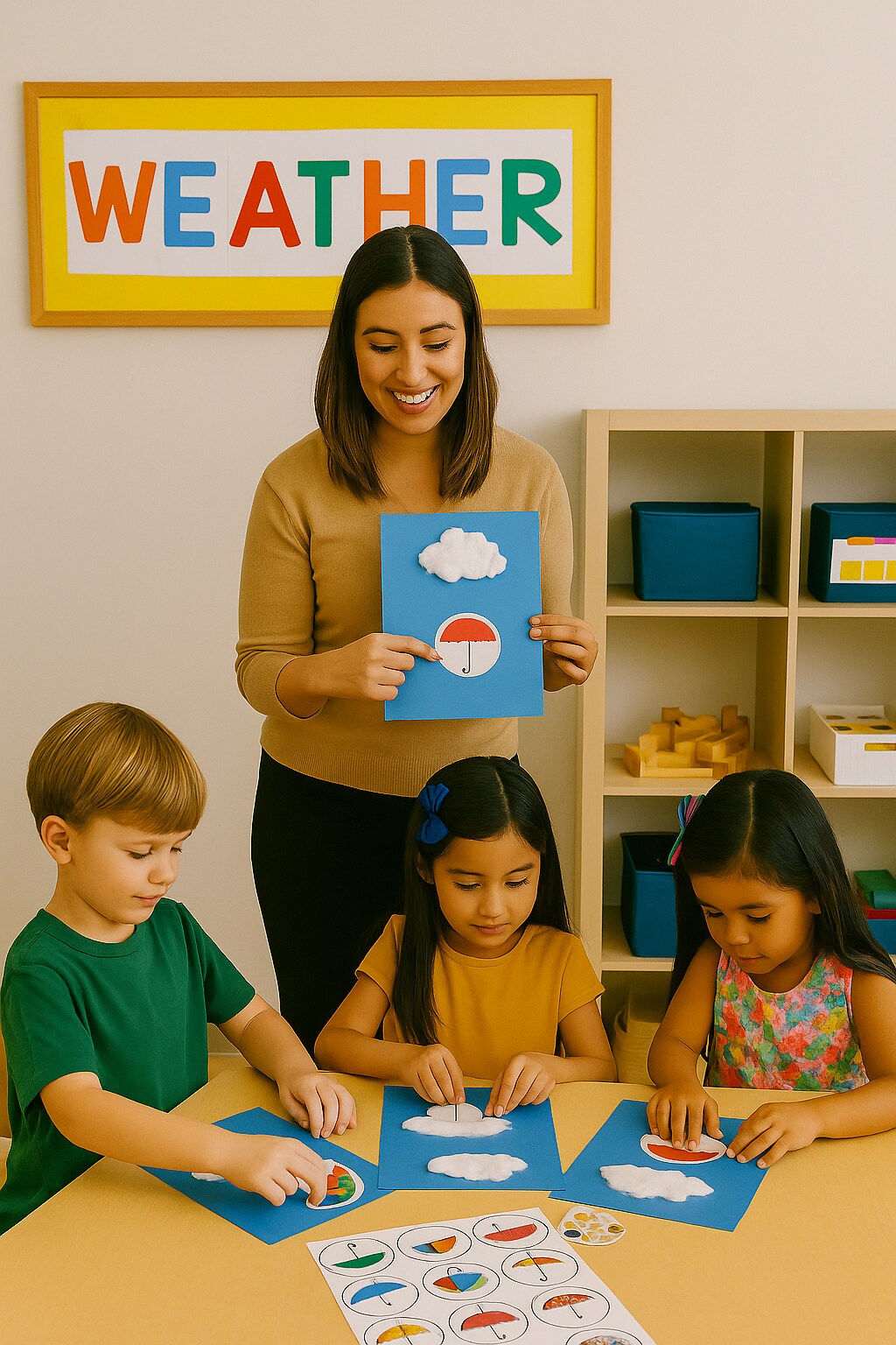 Umbrella Stickers 1.25" – 10 Sheets | Colorful Weather-Themed Stickers for Crafts, Rewards & Classrooms