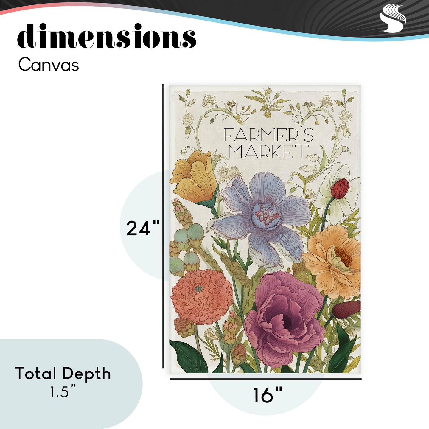 Stupell Industries Vintage Farmer's Market Garden Canvas, design by Sasha