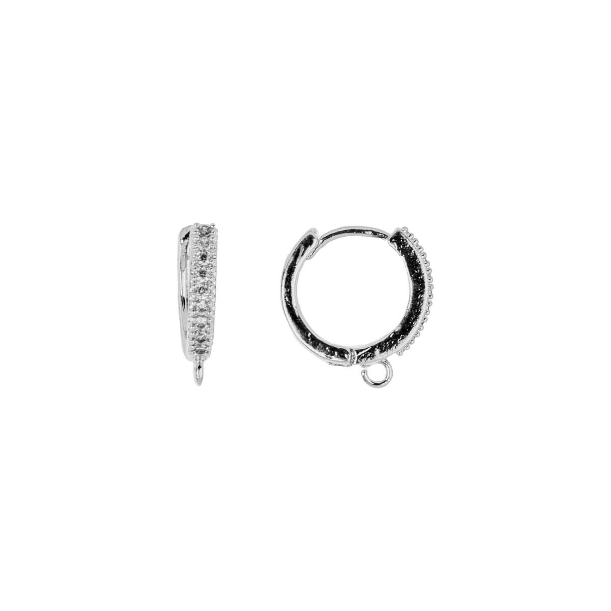 John Bead Huggie Hoop Round Shape Earrings Must Have Findings, 8pcs