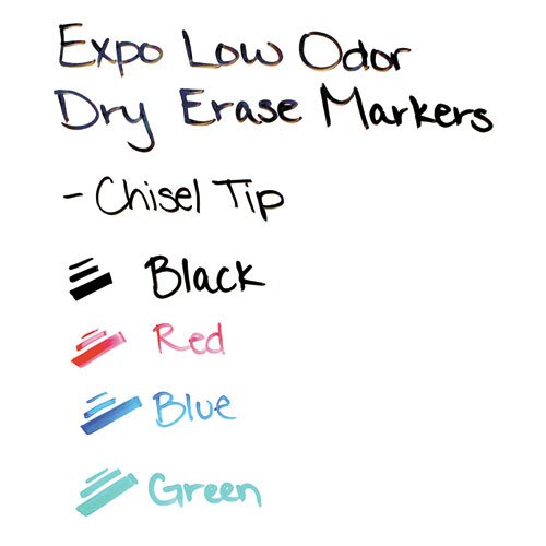 EXPO Caddy Broad Chisel Tip Whiteboard Dry Erase Markers - Assorted Colors (1-Set)