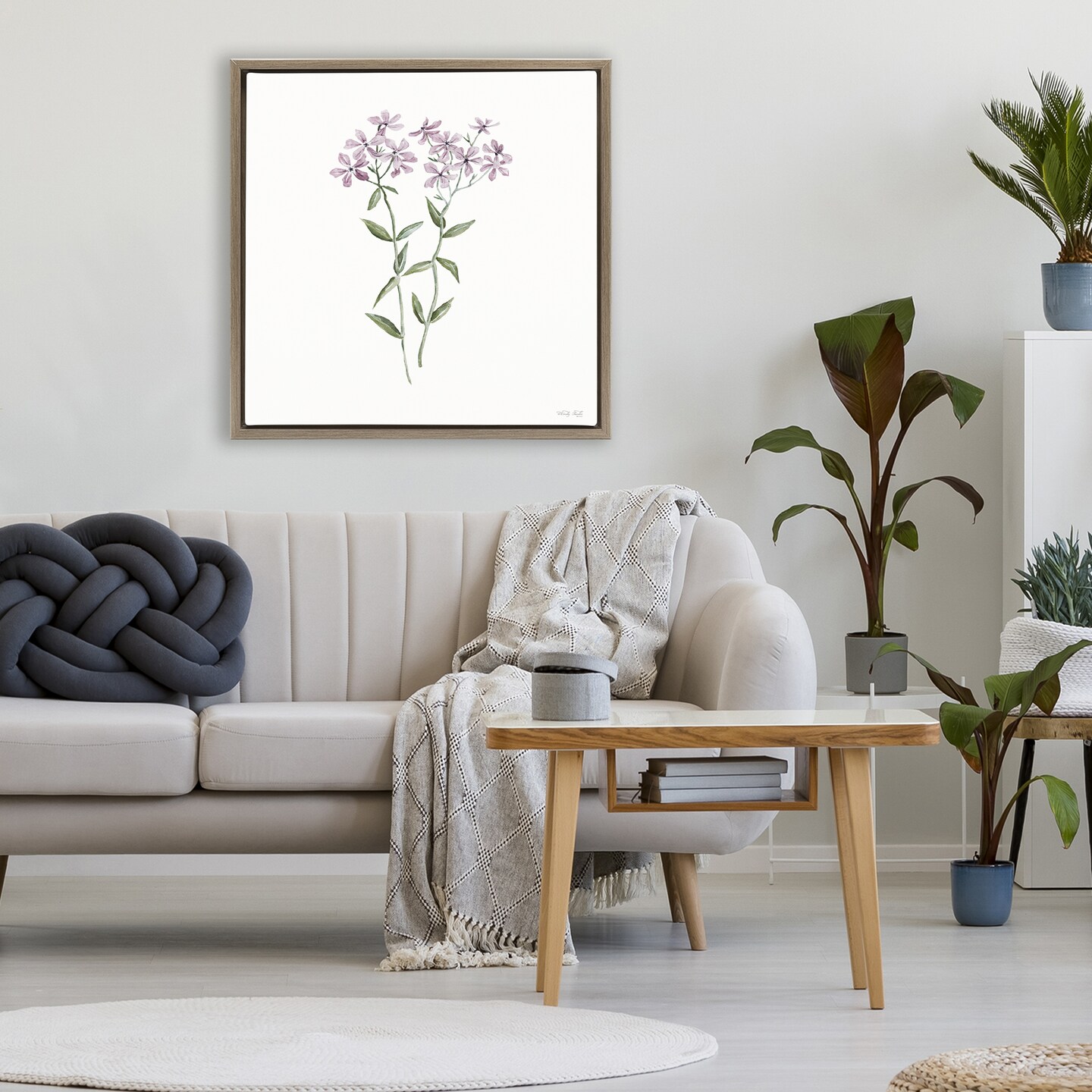 Stupell Industries Purple Phlox Botanical Floating Frame, design by Cindy Jacobs