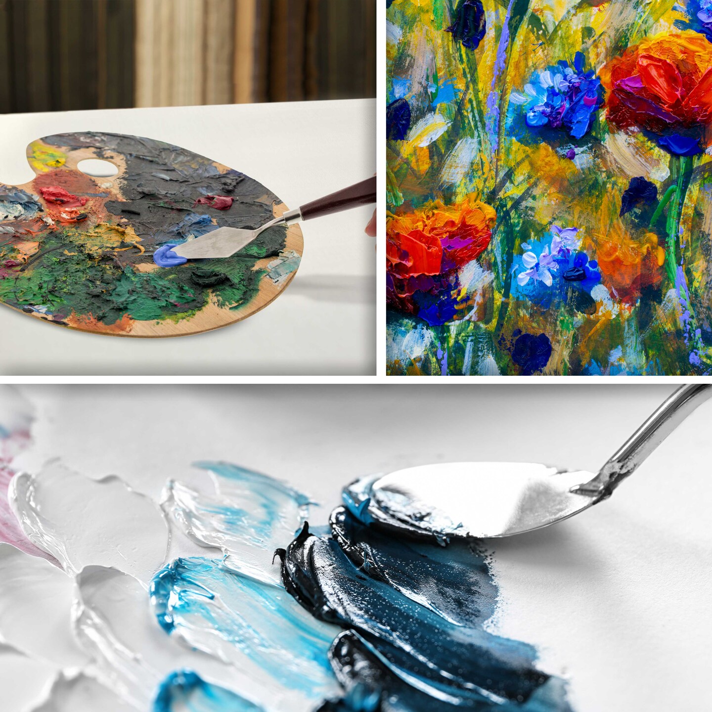 5-Piece Stainless Steel Palette Knife Set for Acrylic Painting - Paint Spatula Tools for Oil, Canvas Art - Painting Knives for Mixing, Texturing - Pallet Knives for Art &#x26; Cake