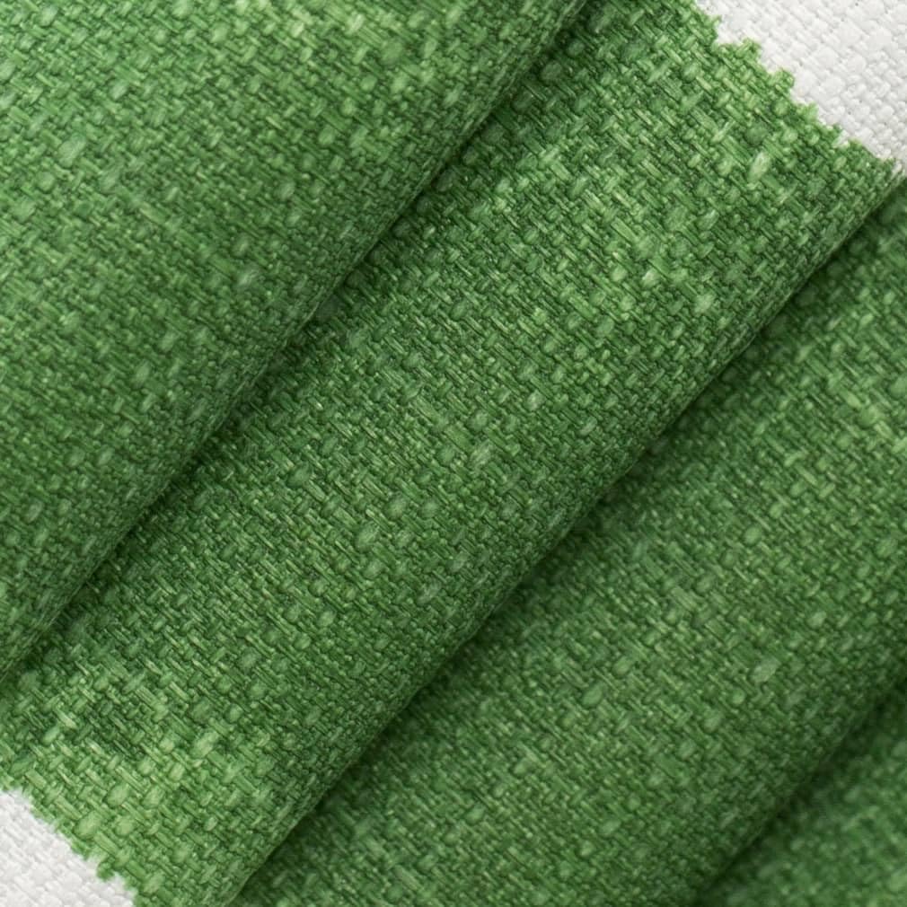 Green Stain Resistant Performance Pet Friendly Stripe Print Upholstery Fabric by The Yard - SKU: Michaela Green