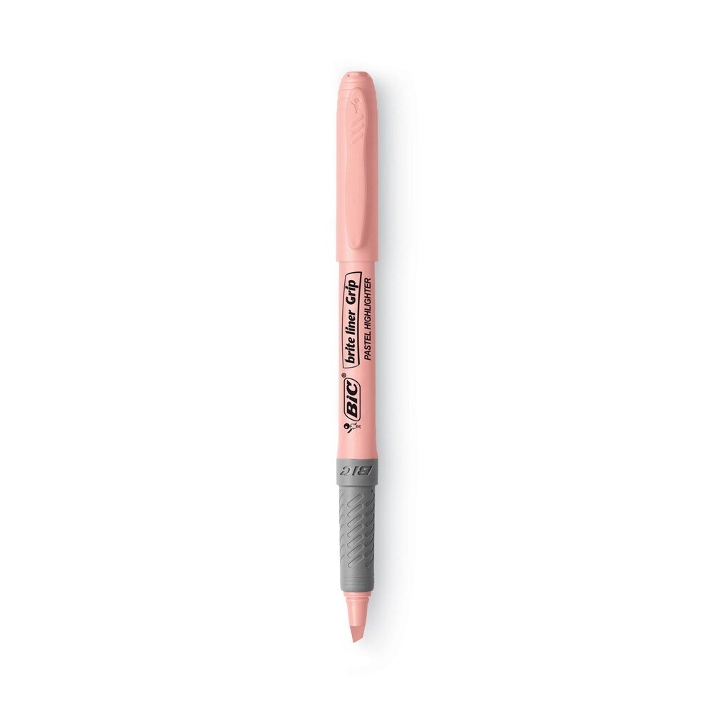 BIC Brite Liner Chisel Tip Grip Pocket Highlighter - Assorted Ink/Barrel Colors (6/Pack)
