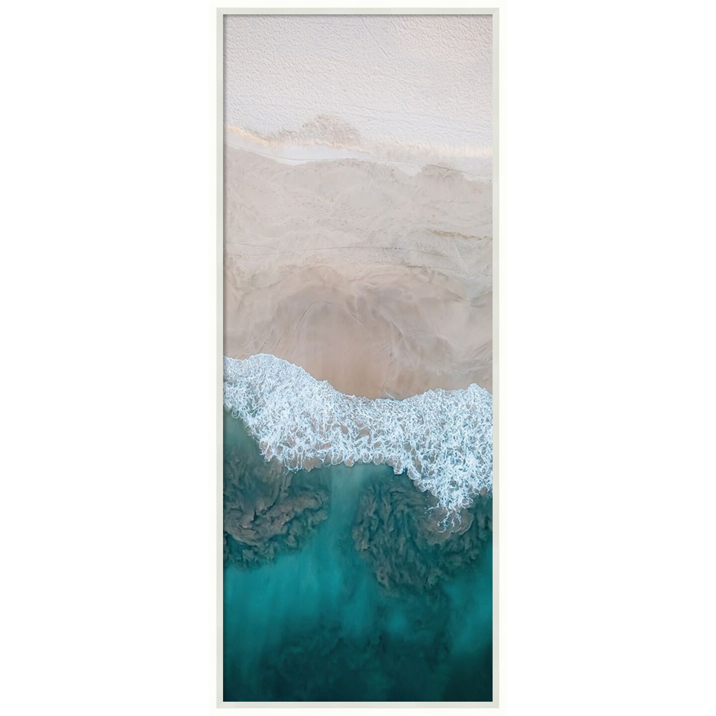 Amanti Art Framed Fabric Pinboard Aerial 20 Printed Bulletin Board for Use as a Vision Board or Wall Organization