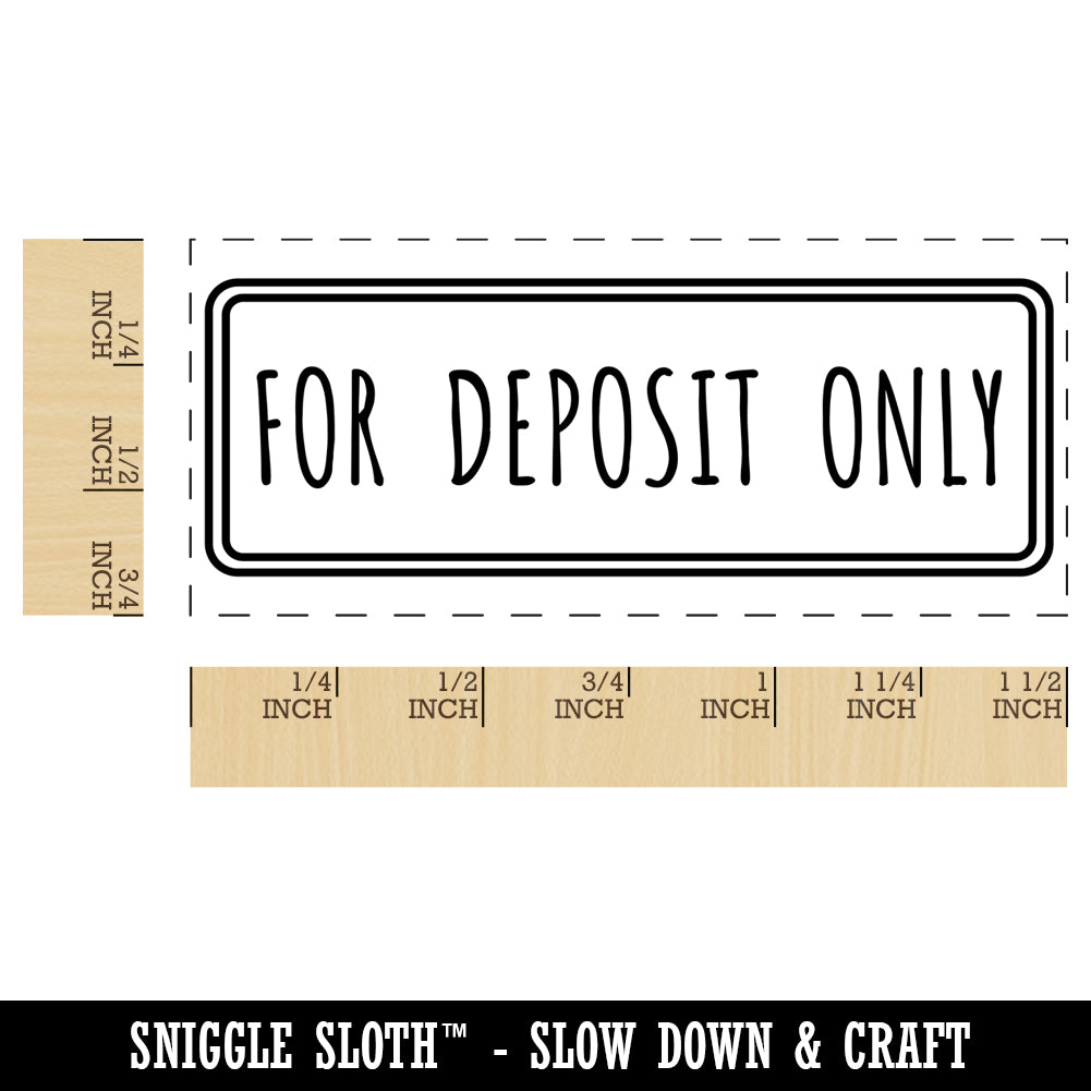 For Deposit Only Double Border Bank Check Self-Inking Rubber Stamp Ink Stamper for Business Office