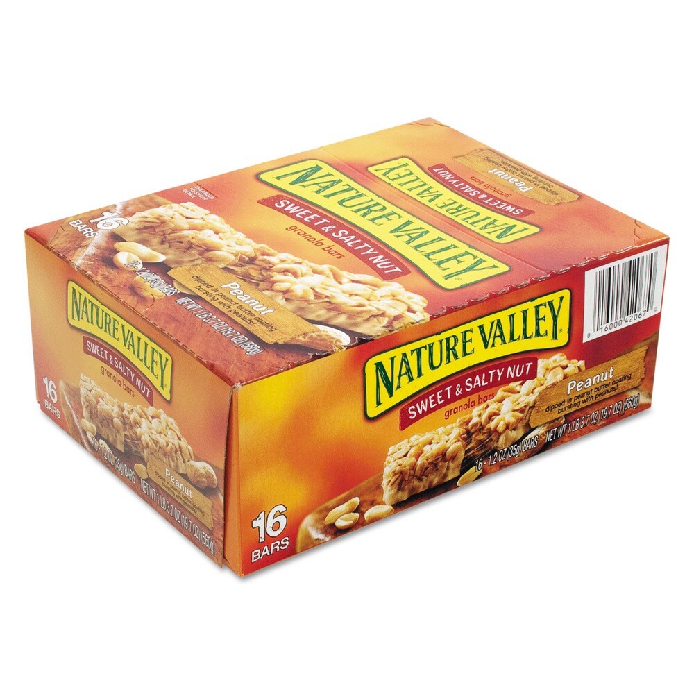 Advantus 1.2 oz Granola Bars - Sweet and Salty Nut Peanut Cereal (16/Box)